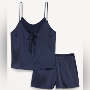 OLD NAVY Navy Satin Women's Pajama Set